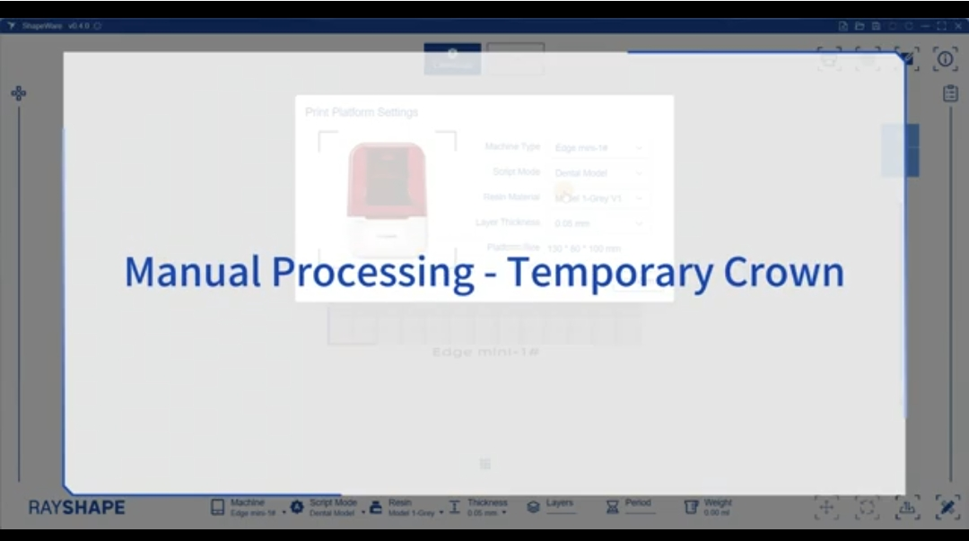 Manual Processing-Temporary Crown