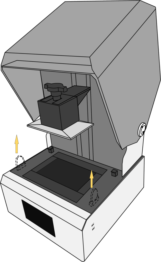 Exchanging the fastening knobs