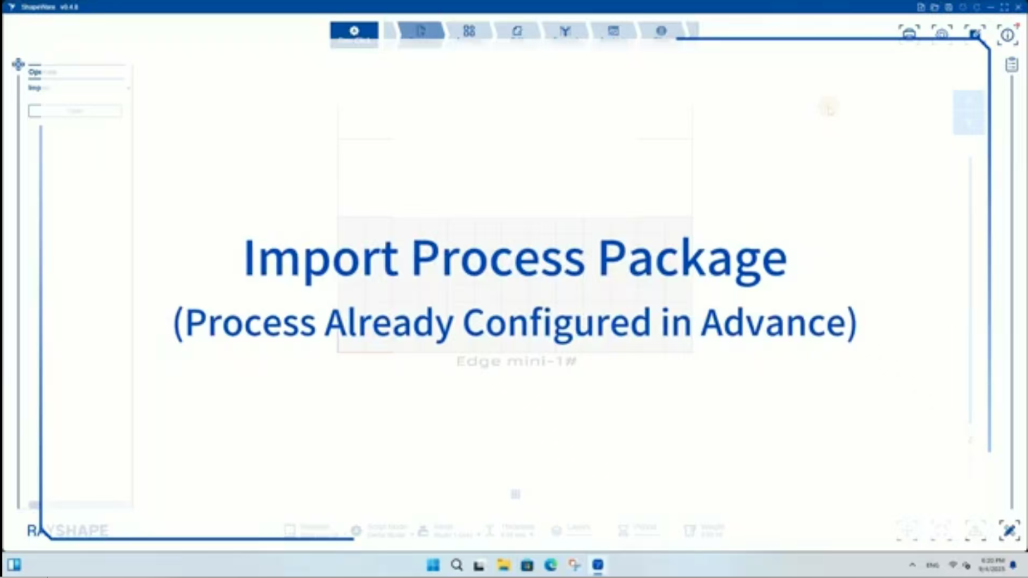 Technology package import and upgrade